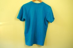 Tiger Moon Woman Tennis Player 1990’s Teal Graphic-Tee Print Vintage T-Shirt (L)