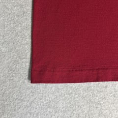 Vintage Fruit of the Loom Best Maroon Red Plain Blank 50/50 Blend T-Shirt Large