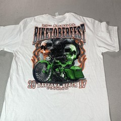 Skull Biker Shirt Mens XL Daytona Beach 2017 Motorcycle SUNA Biketoberfest Tee T