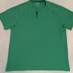 Rhone Men’s L Delta Pique Notch Neck Blade Collar GoldFusion Anti-Odor Green