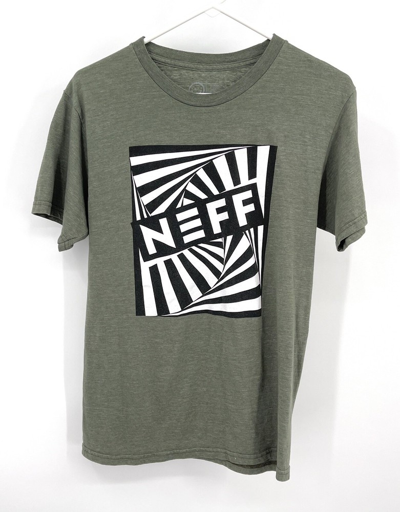 Neff Tee Shirt Illusion Spell Out Official Men’s Medium Green