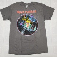 Iron Maiden Beast on the Run Tour Large 2 Sided New Official Number Of Gray #T25