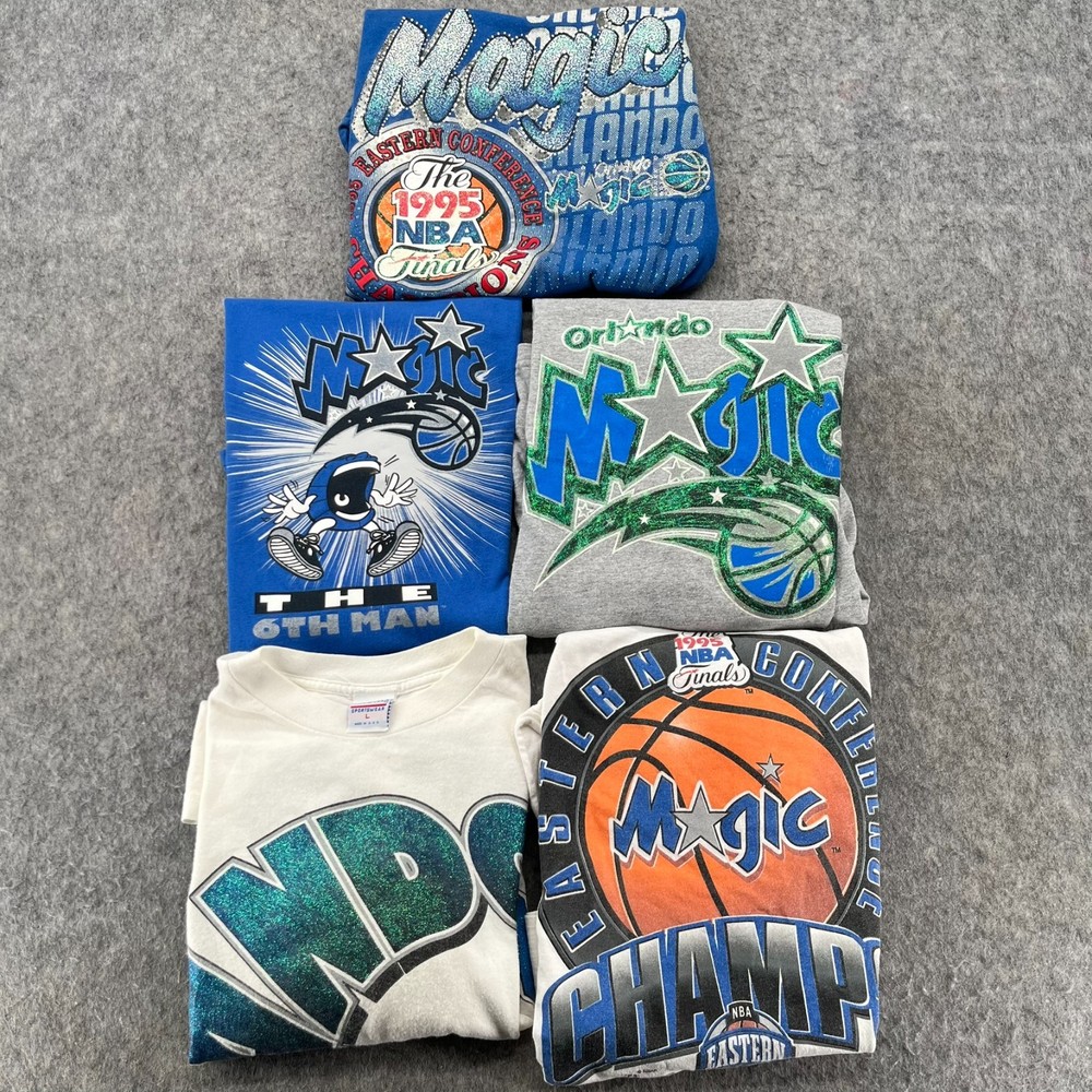 Vintage Orlando Magic NBA T Shirt AOP Lot Of 5 Mixed Sizes