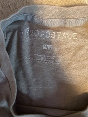 Aeropostale 1987 Orig Brand Graphic Tee Gray Blue Men’s Medium Y2K