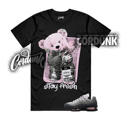 Air Max 95 Pink Foam OG Big Bubble White Black Silver T Shirt Match STAY