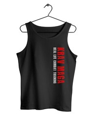 Mens Tank Top Muscle Shirt Krav Maga Real Life Combat Training Sports KM22720TT