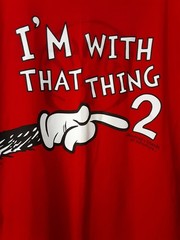 men’s 2xl universal studio dr. seuss red t-shirt I’m with that thing 2 brand new