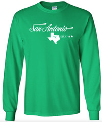 San Antonio Texas State T-Shirt Long Sleeve Graphic tee Unisex apparel Text