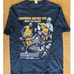 Kobe Bryant Tribute T-Shirt Legends Never Die Lakers Black Mamba Mens L