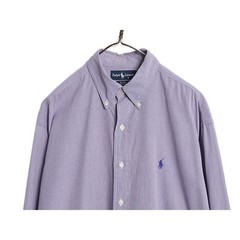 Ralph Lauren Check Long Sleeve Button-Down Shirt Men L Old Polo Cotton Japan