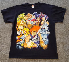 Vintage 80s Cartoon THUNDERCATS T-Shirt Logo Mens Size L Black FOTL Thunder Cat