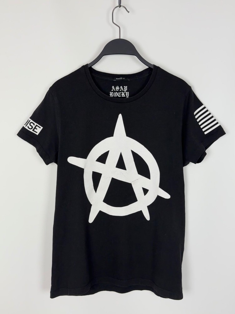 ASAP Rocky 06 Anarchy Graphic T-Shirt Mens Black Size S ASAP Mob Flacko