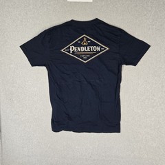 Pendleton Men Shirt L/G Navy Blue Graphic Tee Short Sleeve Print