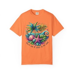 Comfort Colors Salty Air and Sand in My Hair Beach T-shirt | Tropical Shells