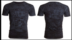 XTREME COUTURE by AFFLICTION Black DEAD OR ALIVE Short Sleeve Slim Fit T-shirt