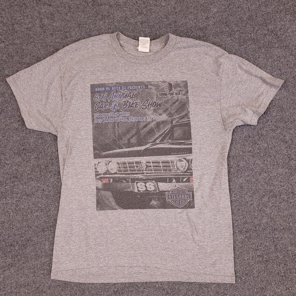 Todd Ol Boyz RC Car Bike Show T Shirt Men M Gray Turning Point Beer Texas Event
