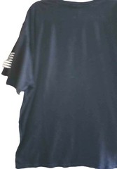 3XL Black Short Sleeve Preshrunk Cotton Tshirt USA Militia Small Town Flag Army