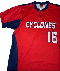 Alleson Athletic Cyclones #16 Baseball Team Men’s Size Medium Red Jersey