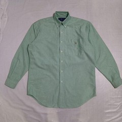 Ralph Lauren BLAKE Cotton Button-Down Shirt S Light Green For 14Y+ Japan