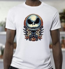Jack Skellington Unisex T-Shirt – White or Black Nightmare Halloween Tee