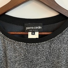 Pierre Cardin Vintage Metallic Silver Black Patterned Pocket Top Mens M USA