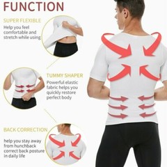 Men Slimming Body Shaper Tank Tops Compression Vest Posture Corrector Plus Size