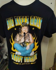 CASEY ROCKET T SHIRT M BLACK BIG RIFFS ONLY GRASS FED RIFFS FLAMES