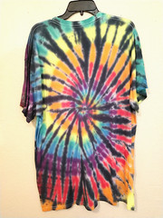 Handmade Spiral Tie Dye Unisex Men Women Sz XL Hippie Cotton Gildan T103