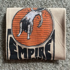 Empire Stikes Brass T Shirt Mens Medium M Tan Short Sleeve Tour Band RARE