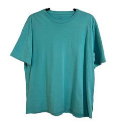 Lands’ End Crew Neck T-shirt 100% Cotton Men’s l Large Blue/green Undershirt