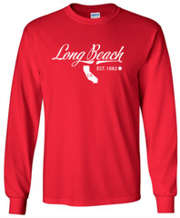 Long Beach California State T-Shirt Long Sleeve Graphic Tee Unisex Apparel