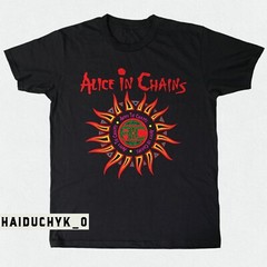 Alice In Chains Logo Unisex Black T-shirt Size S-5XL