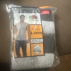 Fruit Of The Loom 4 Pk A-shirts Size M Soft Ribbed Fabric Forms To Your Shape