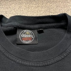 Guinness Beer T Shirt Mens Large Black Luck of the Irish Draught Graphic Tee