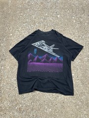 Vintage faded 1989 stealth fighter F117 military shirt