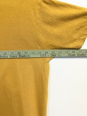Vintage 70s Jockey Life Sun T Shirt Mustard Yellow Tee Mens XL Made in USA