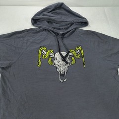 Under Armour Drawstring Hooded Short Sleeve Graphic Shirt Mens Size L Gray