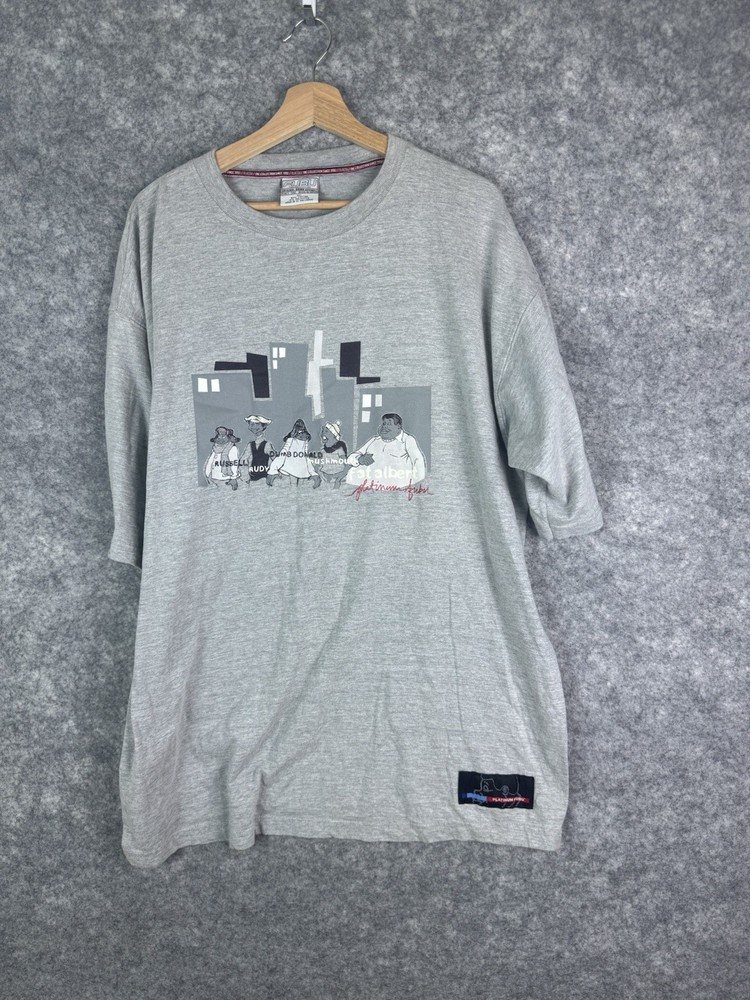 Vintage Fubu Tshirt Mens XL Fat Albert Platinum Junkyard Gang Y2K Movie Cartoon