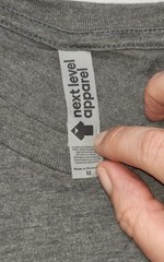 Next Level Apparel Men Charcoal Gray T-Shirt Turquoise Sherpa Size M
