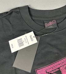 Swag Golf Tee T-Shirt Waving Bills Graphic Print Medium Black 100% Cotton $98