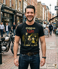 Children of the Korn T-Shirt Retro 90s Nu-Metal Horror Movie Parody Goth Kid Tee