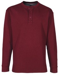 Men’s Long Sleeve Thermal Henley Size XL Cotton Heavyweight Knit RedHead Outdoor