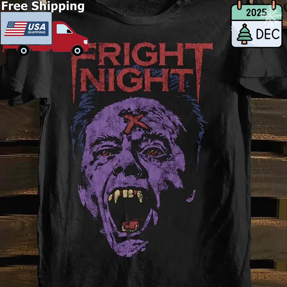 Fright Night” Men’s T-Shirt – Vintage Punk Rock Band Inspired, Soft 100% Cotton,