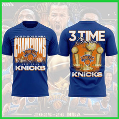 LIMITED!! New York Knick$ 3-Time Basketball Finals Champions 2 Sides T Shirt