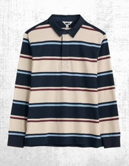 Men’s Seasalt T-shirt Cotton Collared Button Up Rugby Top Cotton Pockets Multi