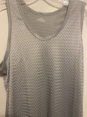 Men’s Mesh Tank Top Quick-Drying Fitness NWOT size Medium US Gray Poly stretch