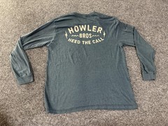 Howler Bros Shirt Mens Large Blue Heed The Call Graphic Logo Long Sleeve T-Shirt