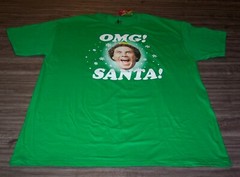 ELF WILL FARREL OMG SANTA CHRISTMAS T-Shirt MENS LARGE NEW w/ TAG