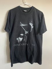 Vintage Gene Krupa Shirt Mens L Black 90s Single Stitch Jazz Drummer Music FOTL