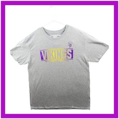 Minnesota Vikings NFL Team Apparel Gray Short Sleeve T Shirt XL